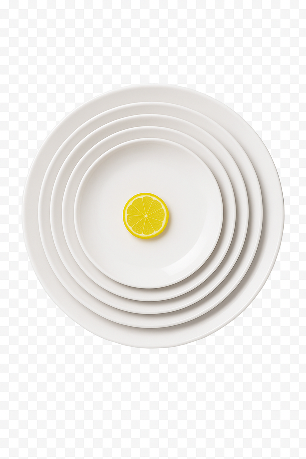 Assiettes rondes mélamine style porcelaine service table - vue 3 sur 2