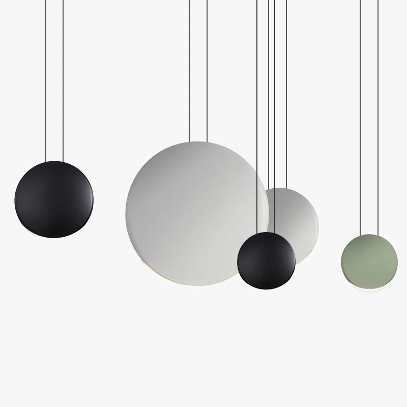 Barre nordique suspension LED lumière moderne canapé goutte lumière ronde résine Lustre lampe suspendue salle à manger suspension LED luminaires