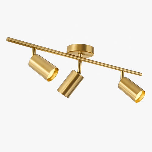 Barre spots LED en aluminium noir et doré Golden