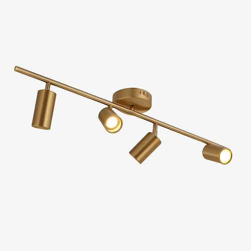 Barre spots LED en aluminium noir ou doré Mounted