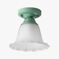 botimi plafonniers campagne verre dépoli métal vert luminaires balcon