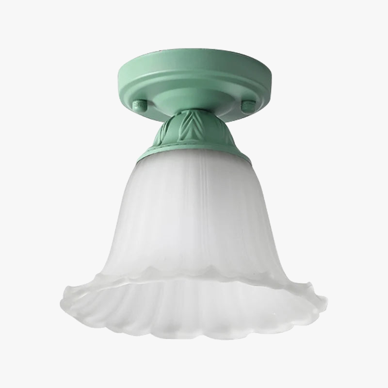 botimi plafonniers campagne verre dépoli métal vert luminaires balcon