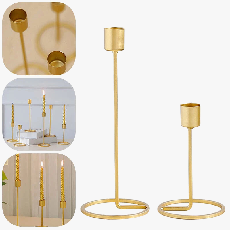 bougeoir en métal créatif pour décoration romantique de mariage