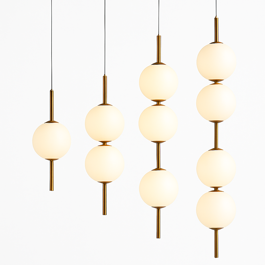 Boule de verre suspension pour chambre chevet lampe suspendue lustres de plafond éclairage moderne décoration entrée Luminaire Led - vue 6 sur 10
