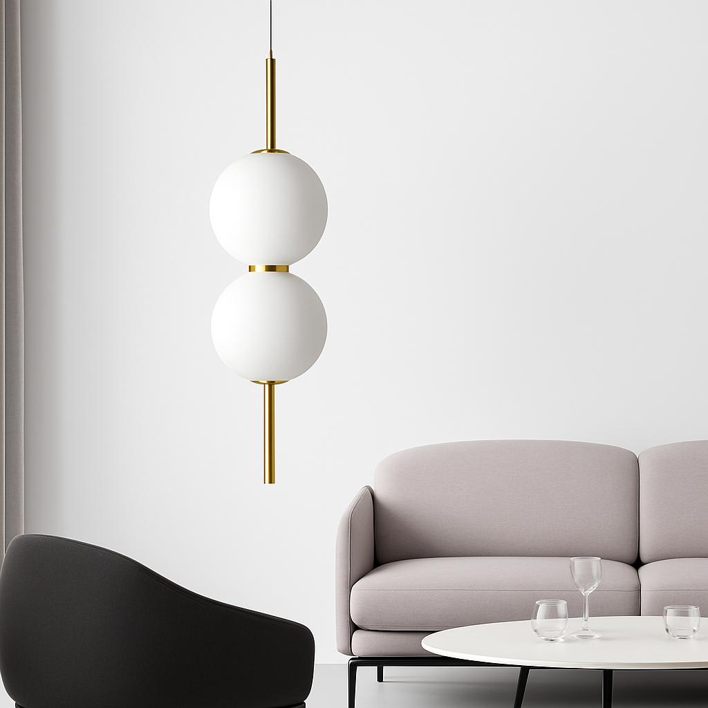 Boule de verre suspension pour chambre chevet lampe suspendue lustres de plafond éclairage moderne décoration entrée Luminaire Led - vue 7 sur 10