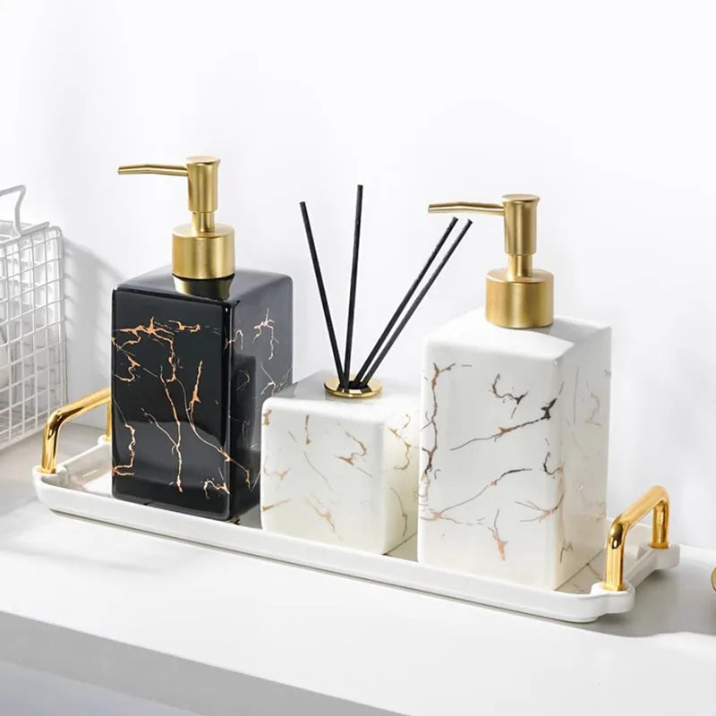 bouteille en céramique pour désinfectant et gel douche