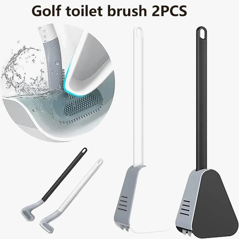 Brosse de toilette murale en aluminium sans perforation sans angle mort
