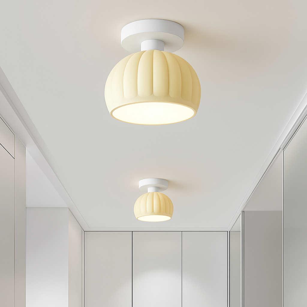 Céramique verre Led couloir plafonnier pour allée couloir vestiaire balcon nordique E27 acrylique lustre reste luminaires - vue 5 sur 23