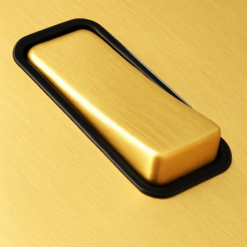 Cache prise vide en acier doré brossé bords arrondis