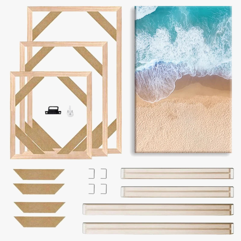cadre mural en bois pour toiles et peintures décoratives