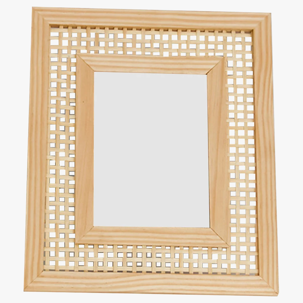 cadre photo bohème en osier pour décoration unique et moderne
