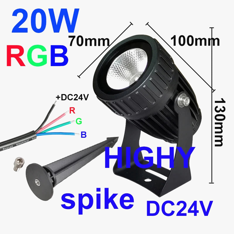 éclairage de jardin à led rgb étanche pour extérieur
