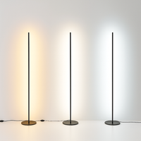 Colonne lampadaire LED lampe sur pied moderne lampadaires simples pour salon Foyer à côté de la lampe 18W luminaire de sol à intensité variable