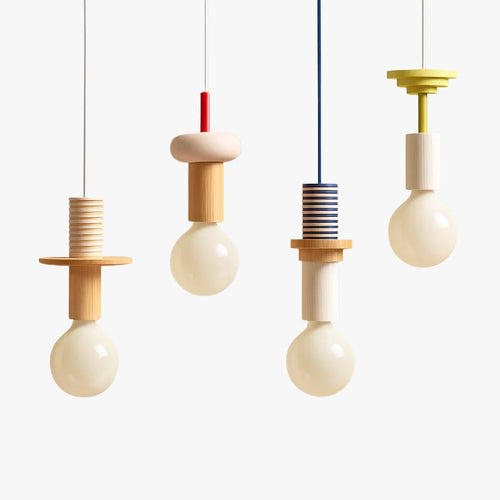 Couleur nordique bois suspension LED lumière cuisine suspension lampe Restaurant plafond lustre Luminaire chambre maison déco Luminaire