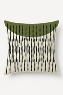 coussin à motif végétal vert pour décoration intérieure moderne