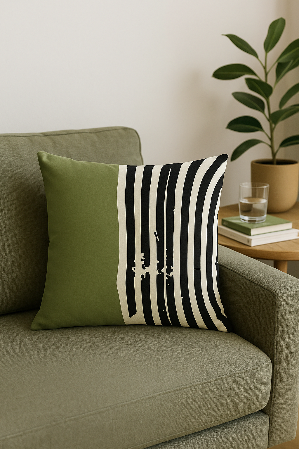 coussin à motif végétal vert pour un intérieur confortable - vue 3 sur 2