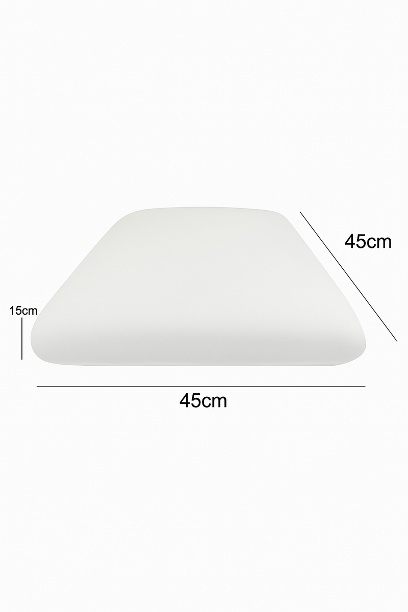 coussin décoratif en mousse à mémoire ultra-confortable housse blanche