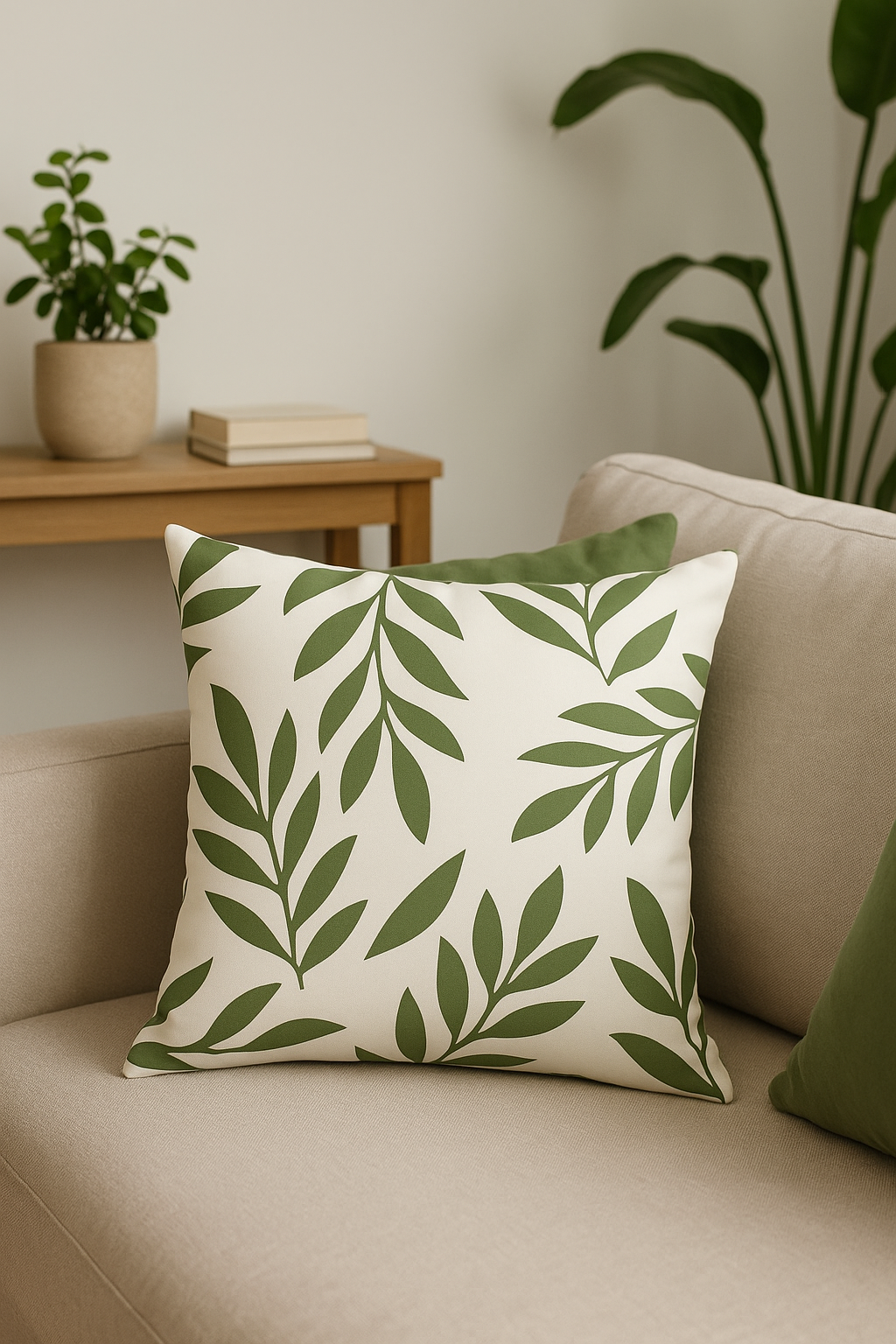 coussin décoratif à motif végétal vert confortable pour votre intérieur