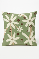 coussin décoratif à motif végétal vert pour canapé