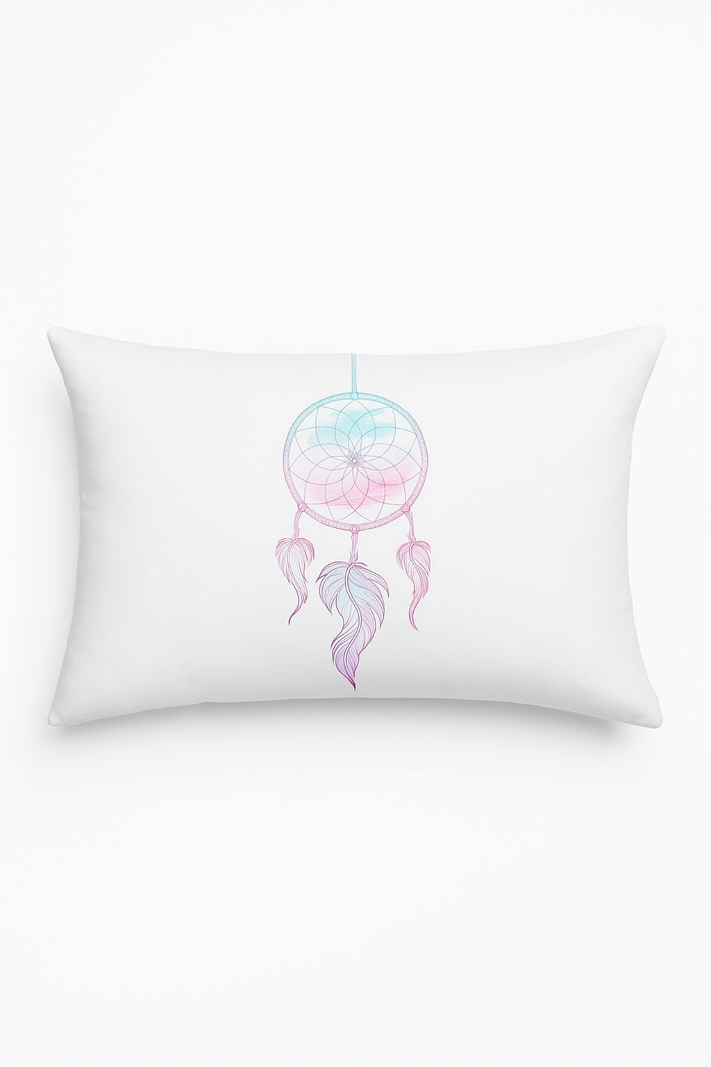 coussin décoratif rectangulaire motif plumes 30x50 cm