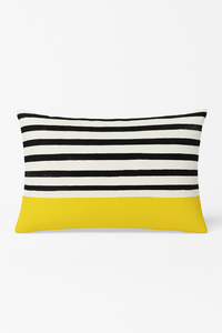 coussin lombaire motif géométrique abstrait réversible élégant