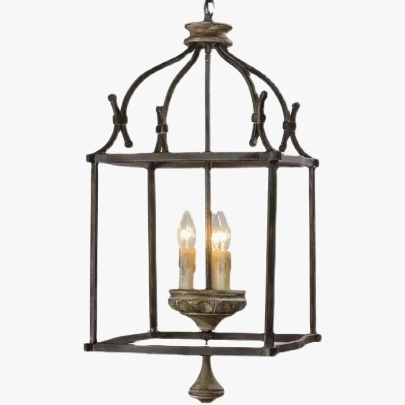 Créatif américain fer E14 lustre lumière porche Restaurant cuisine café chambre personnalité lumière Design lampes