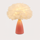 Creative Nordic desk lamp, warm bedroom feather lamp, fashionable and simple study ceramic decorative lamp
