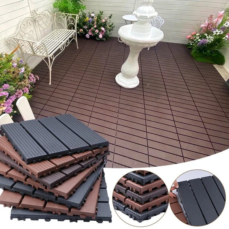 Dalles de sol clipsables 30x30 extérieur terrasse balcon