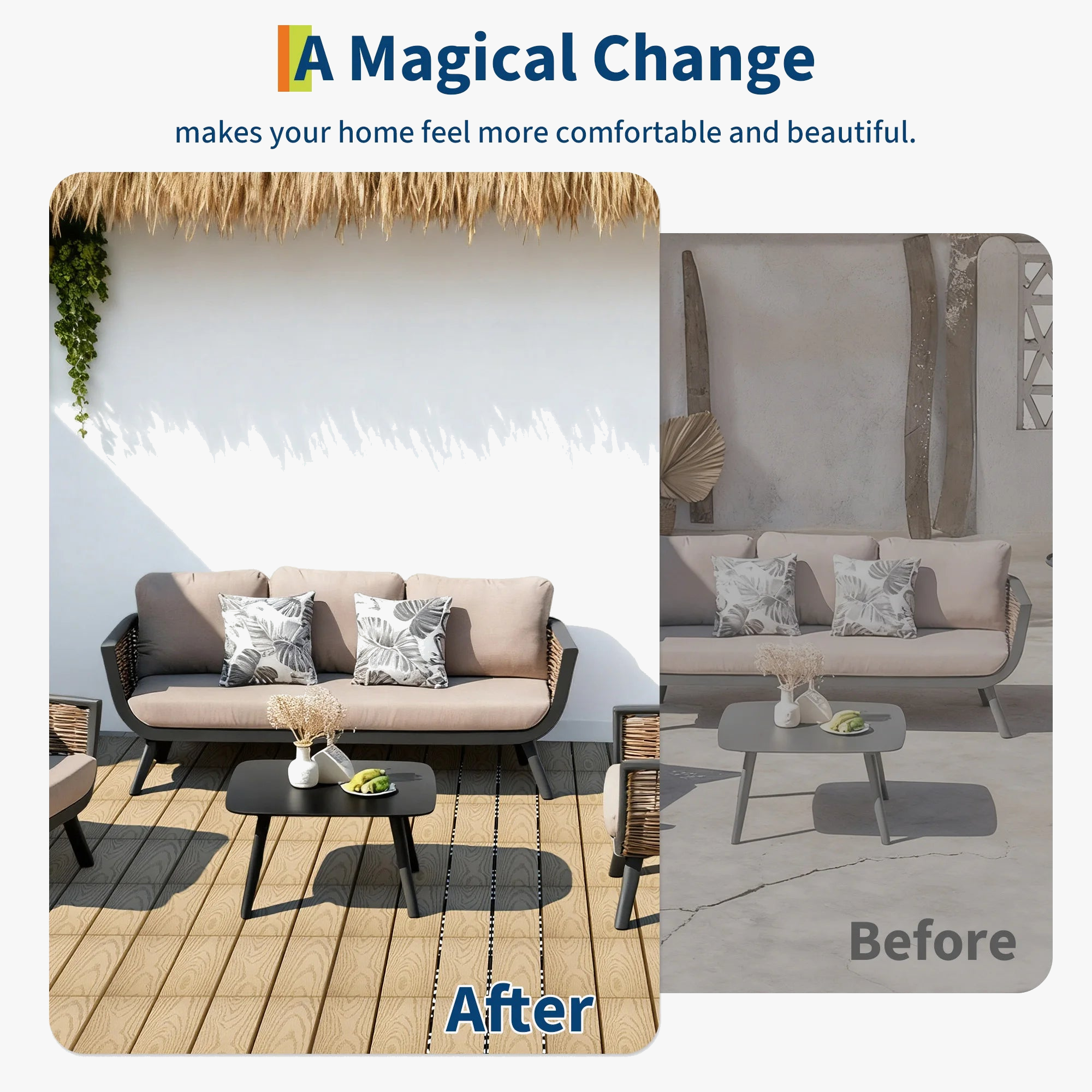 Dalles terrasse clipsables 30x30 sol extérieur intérieur