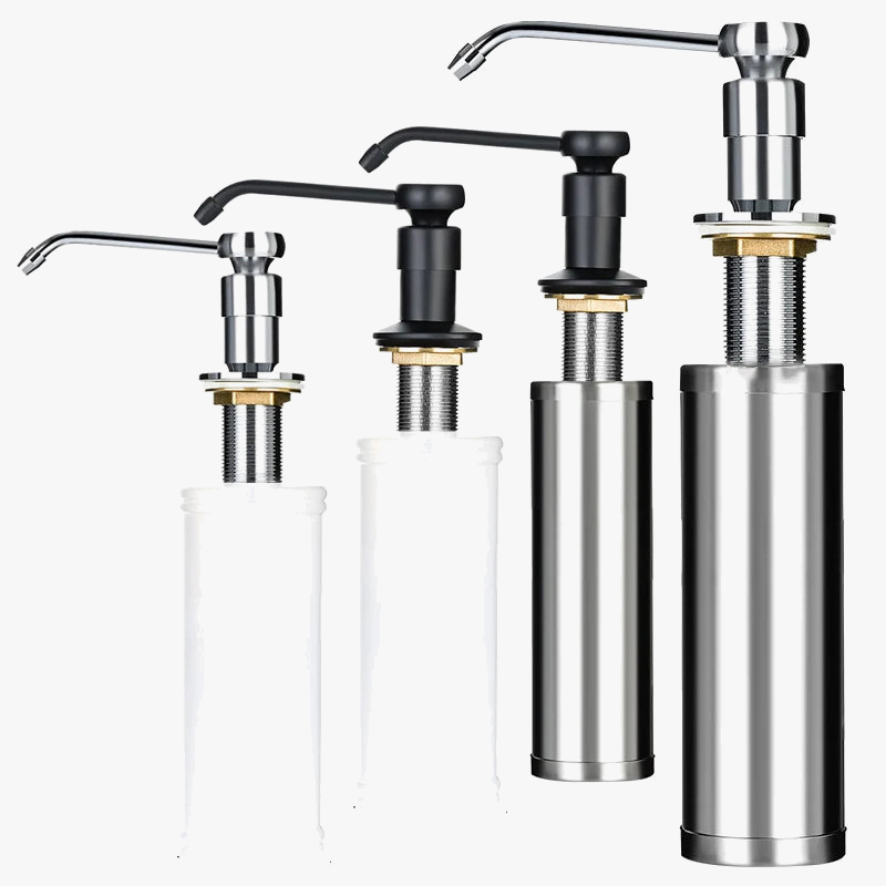 distributeur de savon inox rechargeable pour cuisine