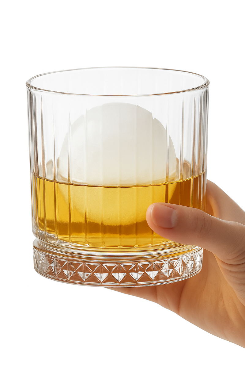 Ensemble 2 verres diamant sculpté pour whisky cocktail