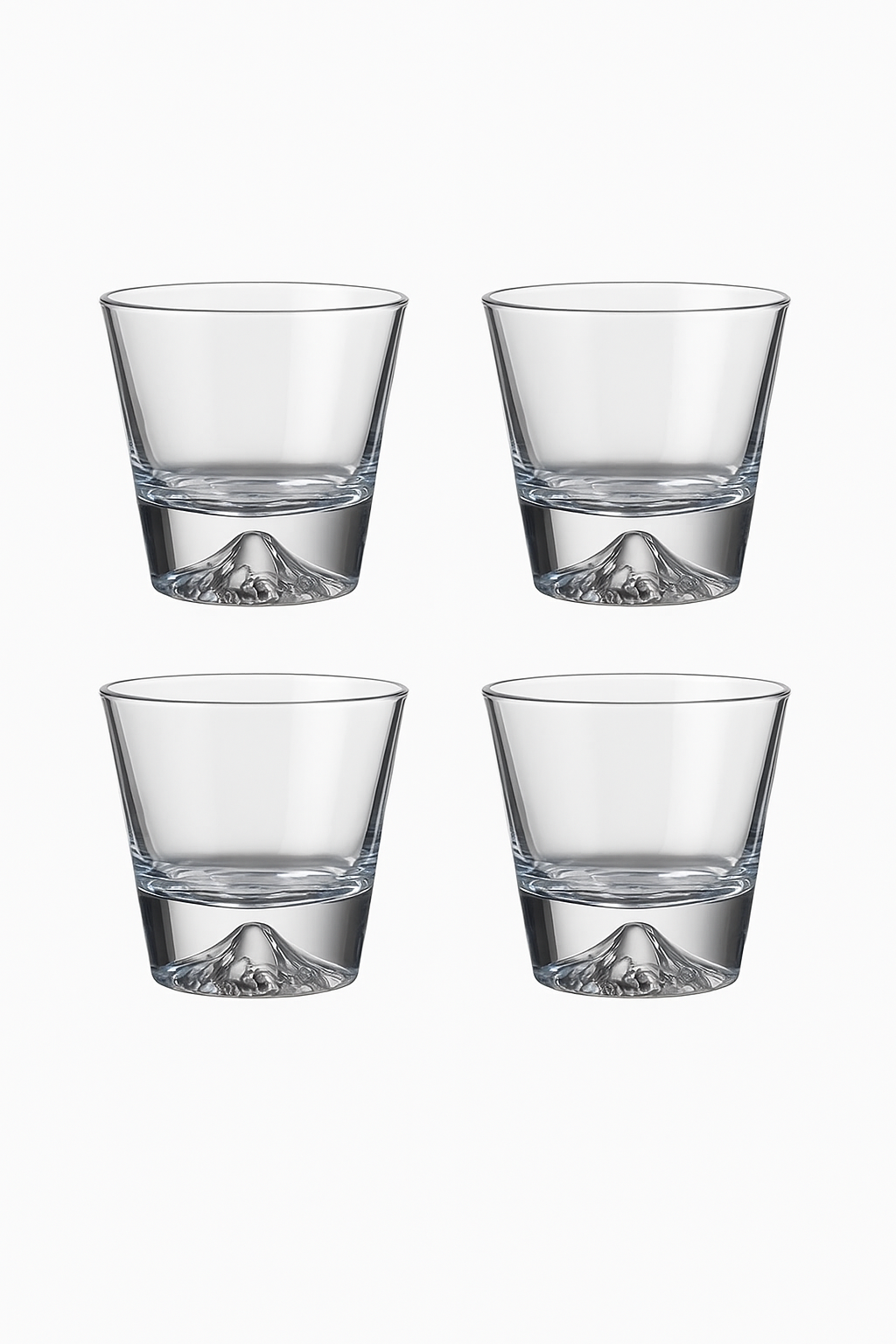 Ensemble 4 verres montagne fuji design neige 310ml