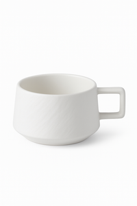 Ensemble tasse assiette ceramique style sable ergonomique
