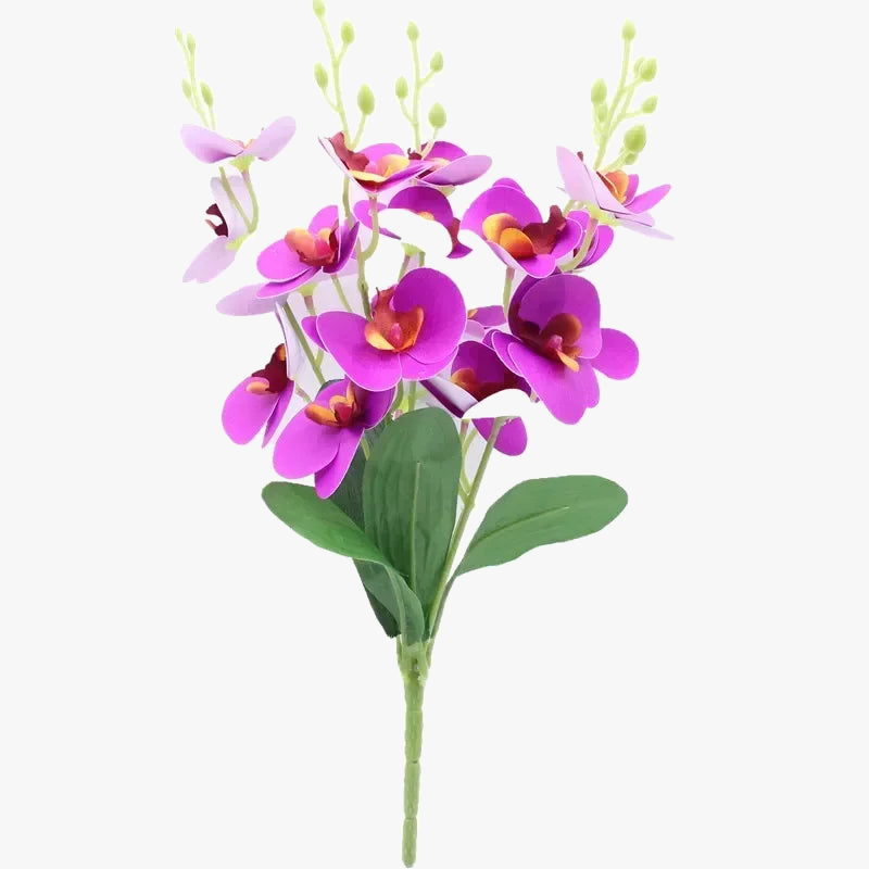 fleurs artificielles 3d décoration orchidée papillon phalaenopsis faux fleurs