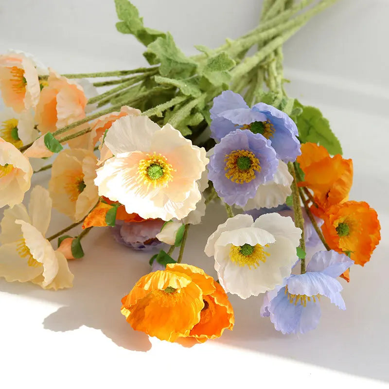fleurs artificielles coquelicots pour mariage et décoration intérieure