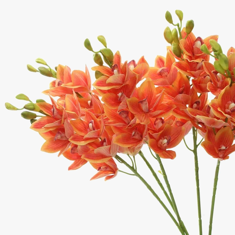 fleurs artificielles cymbidium nouvelle-zélande décoration réaliste orchidée