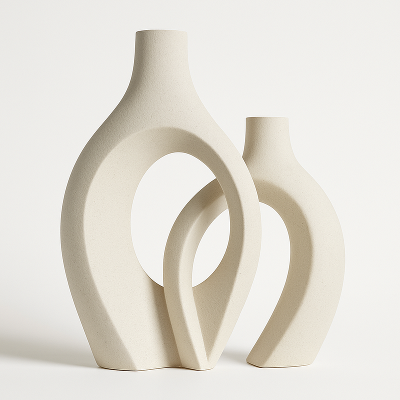 grand vase décoratif en céramique pour un intérieur moderne et élégant