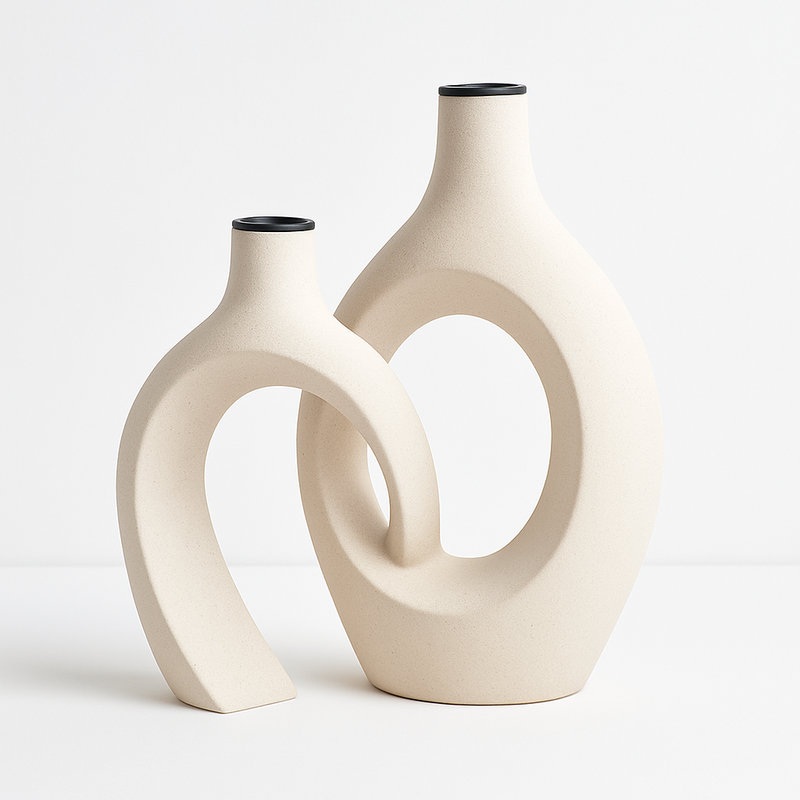 grand vase décoratif en céramique pour un intérieur moderne et élégant