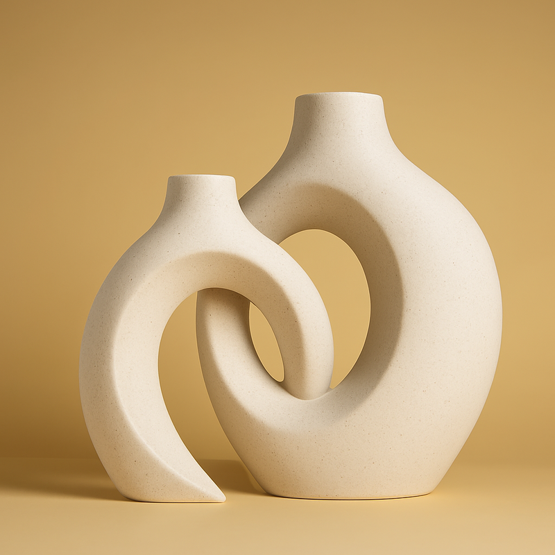 grand vase décoratif en céramique pour un intérieur moderne et élégant