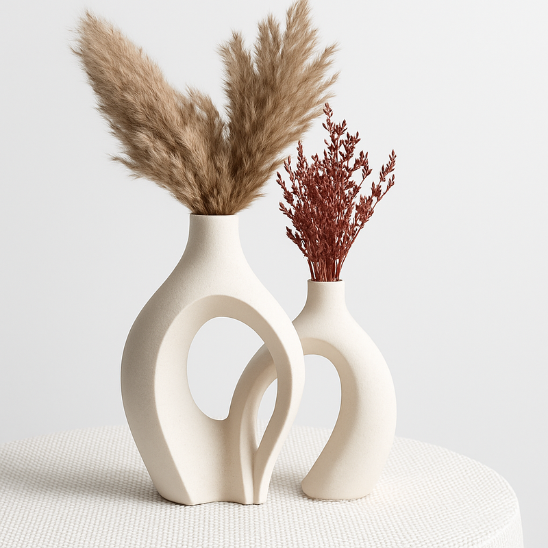 grand vase décoratif en céramique pour un intérieur moderne et élégant