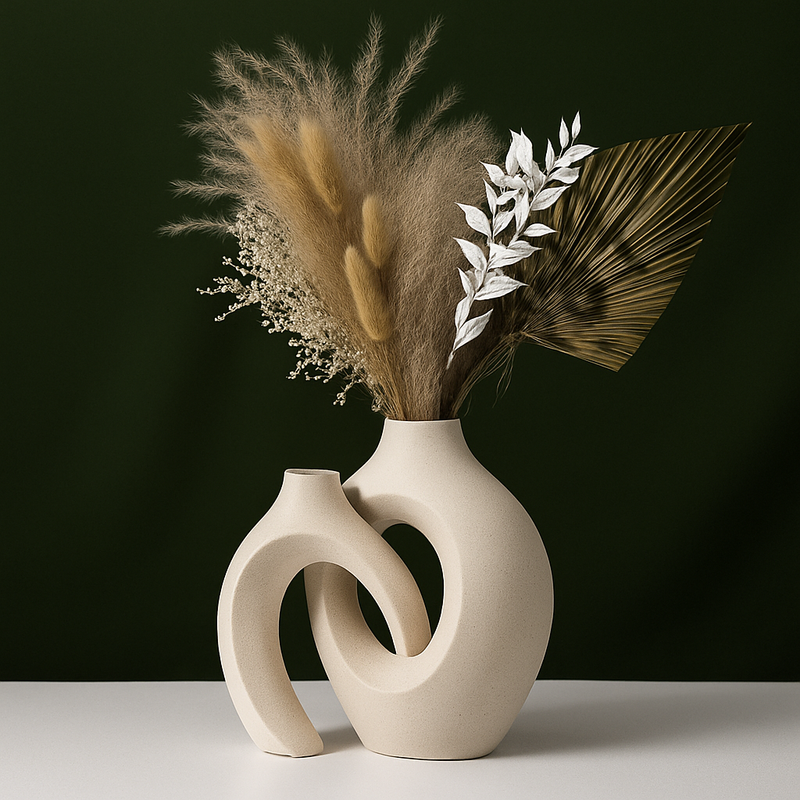 grand vase décoratif en céramique pour un intérieur moderne et élégant