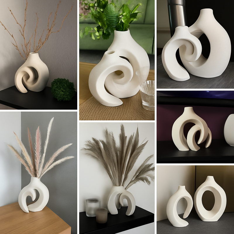 grand vase décoratif en céramique pour un intérieur moderne et élégant