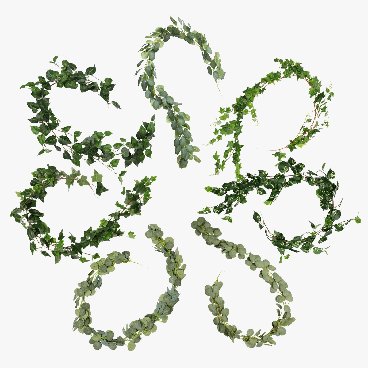 guirlande d eucalyptus artificiel pour décoration et bricolage