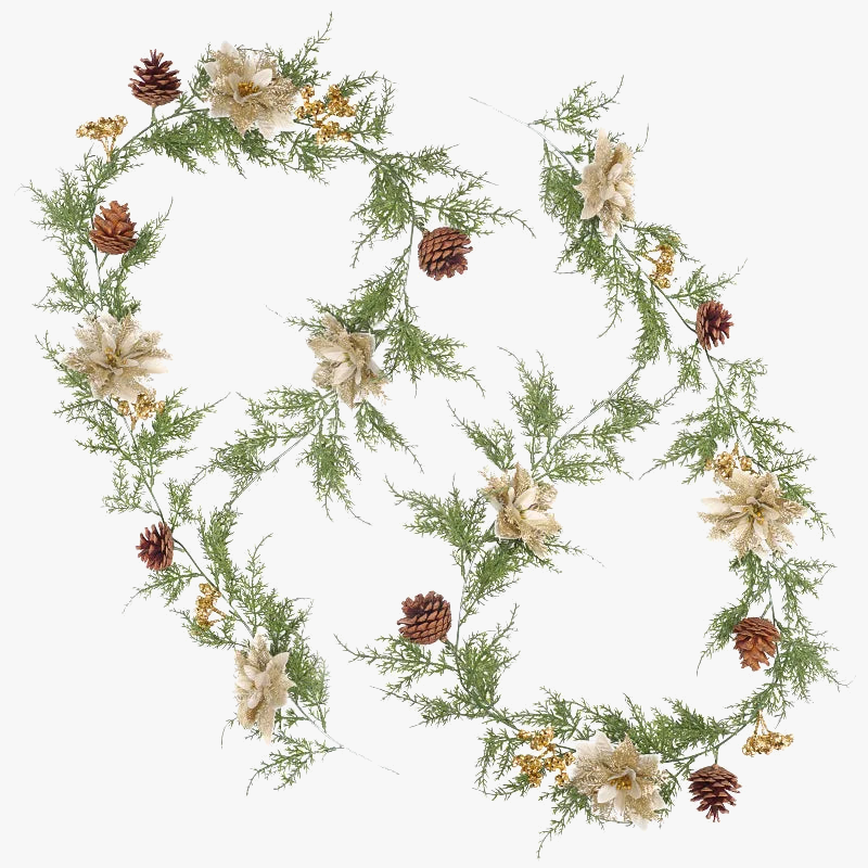 guirlande de noël artificielle décoration pour fêtes et événements