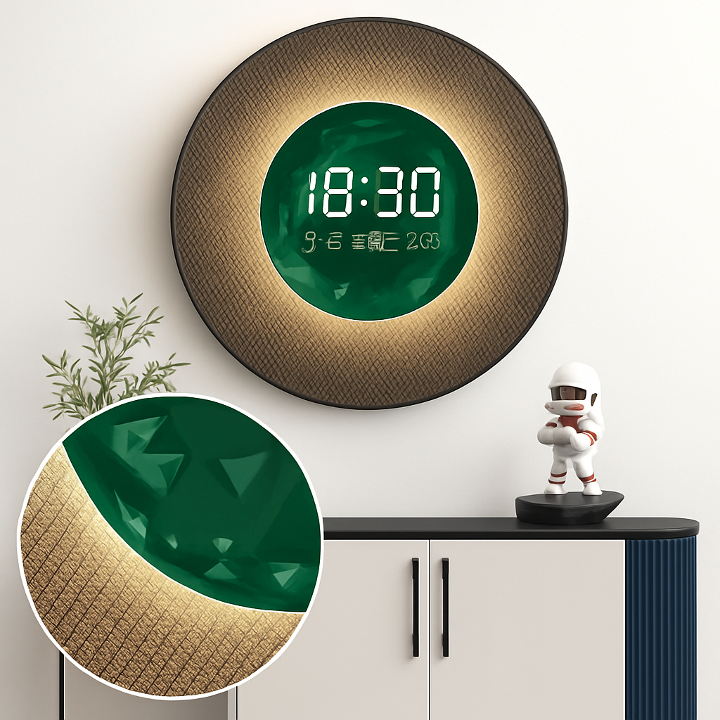 horloge décorative numérique lumineuse pour restaurant et décoration intérieure - vue 6 sur 8