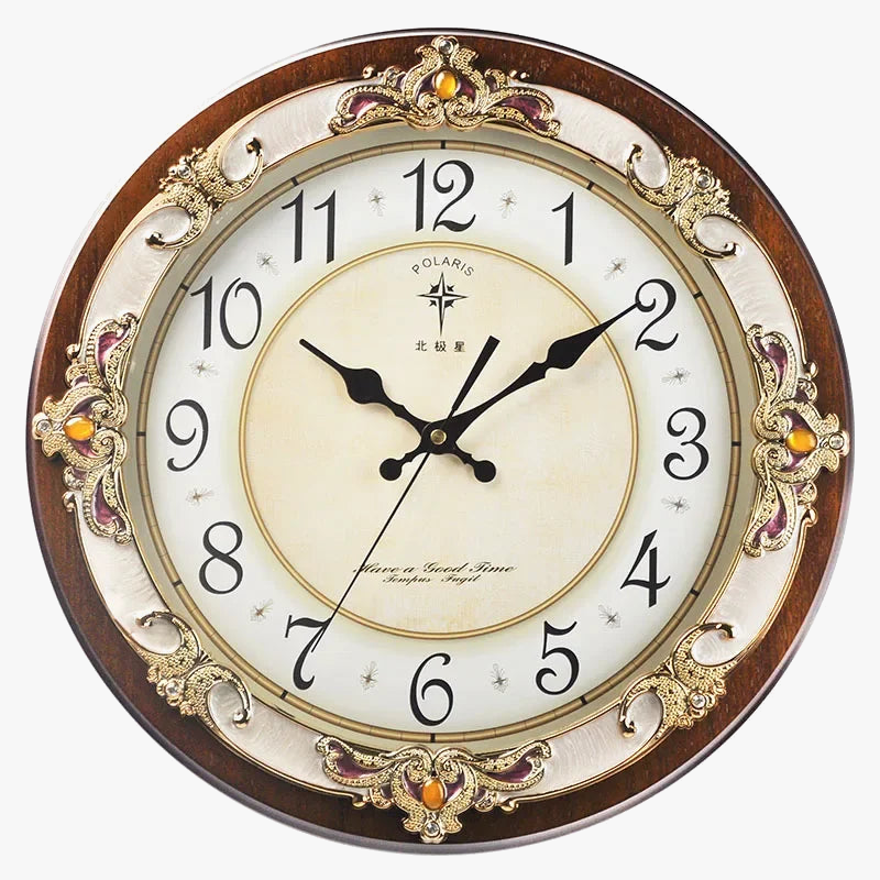 horloge murale 3d vintage en bois style européen décoration intérieure