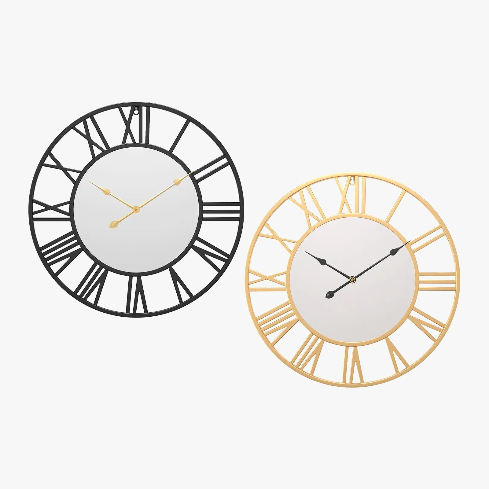 horloge murale décorative avec affichage 12 heures et chiffres romains