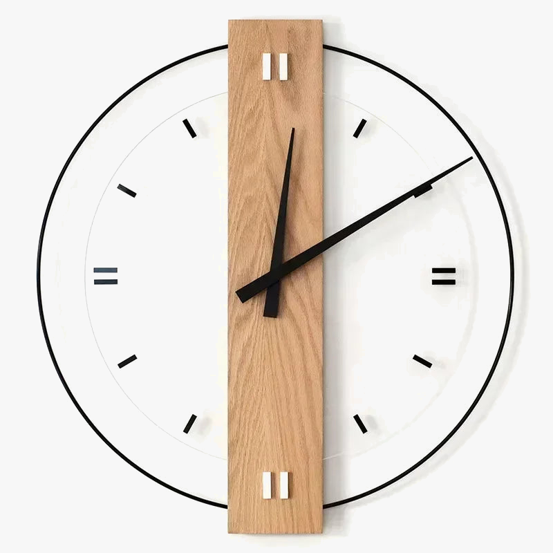 horloge murale en bois design moderne pour décoration intérieure