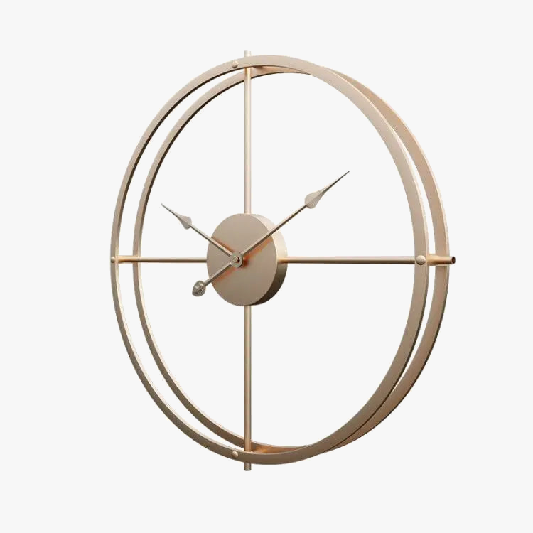 horloge murale rétro silencieuse design simple en fer
