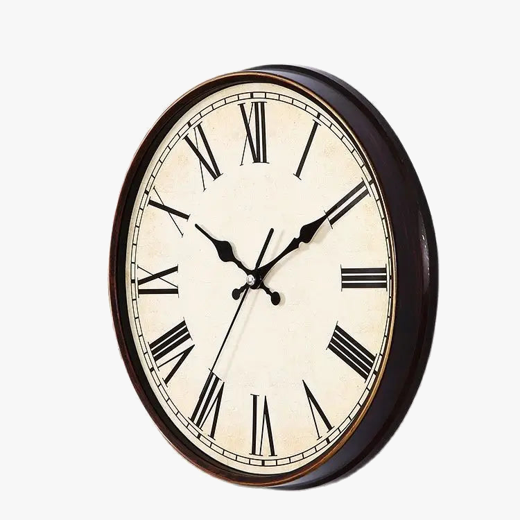 horloge murale rétro silencieuse shabby chic pour décoration intérieure